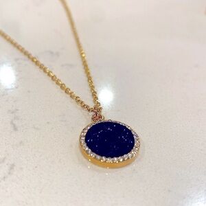 kate spade new york – 12k gold plated round druzy pendant necklace
